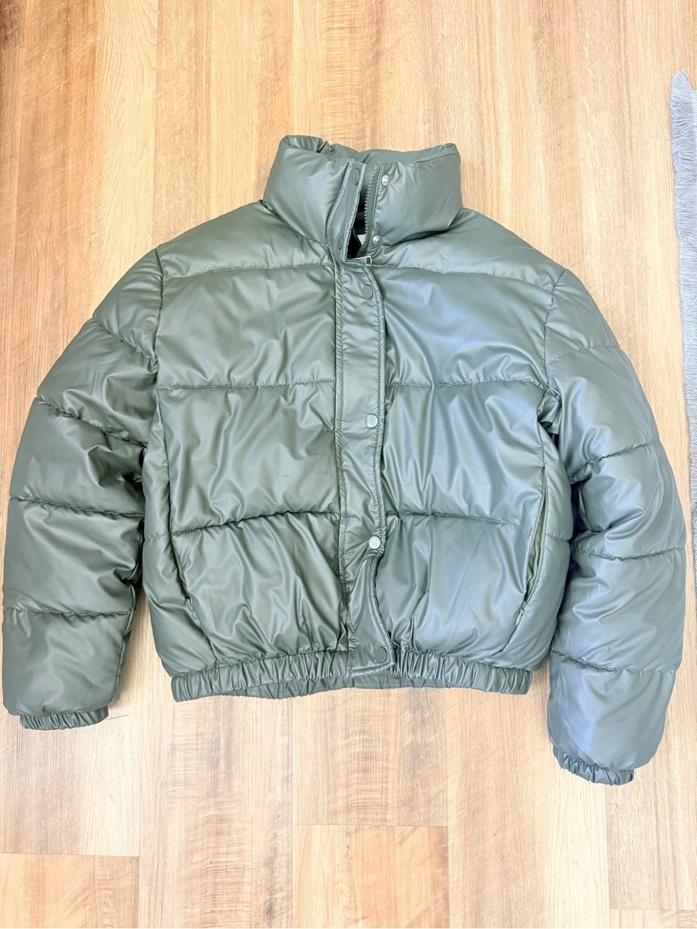 Olive Green Puffer Jacket
